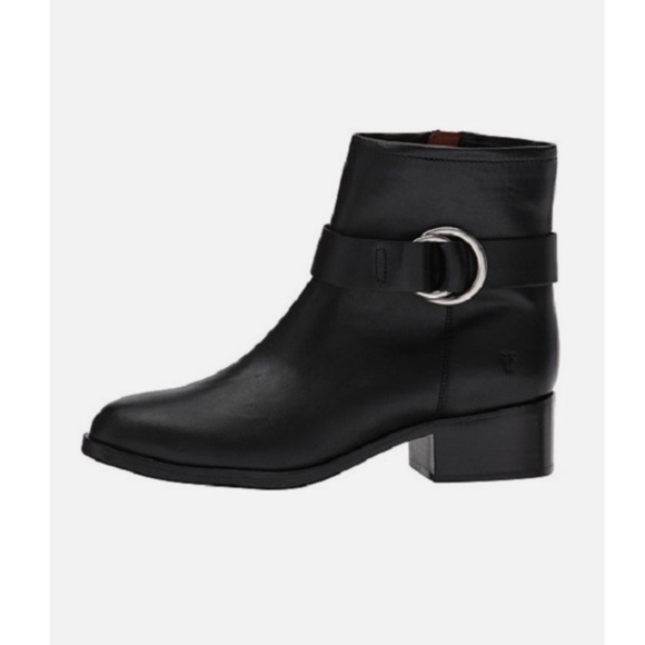 Frye Kristen Harness Short Boot Black Smooth Antique Pull Up 7 B MSRP $358 - Picture 4 of 16